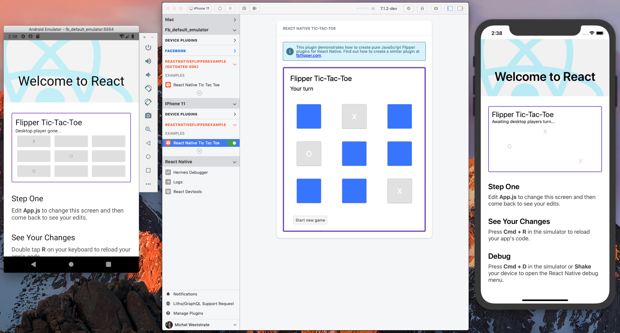 Tic Tac Toe example plugin